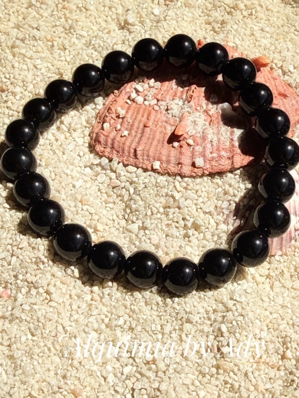 Alquimia Stretch Gemstone Bracelet onyx